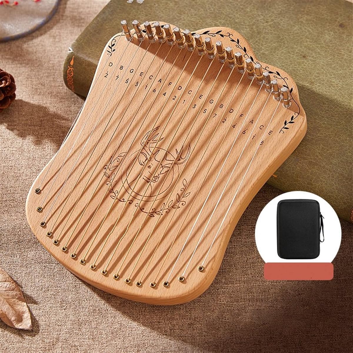 WowZza Lyra Harp 17 String Wooden Body Instrument Lyra Harp for Beginners/2