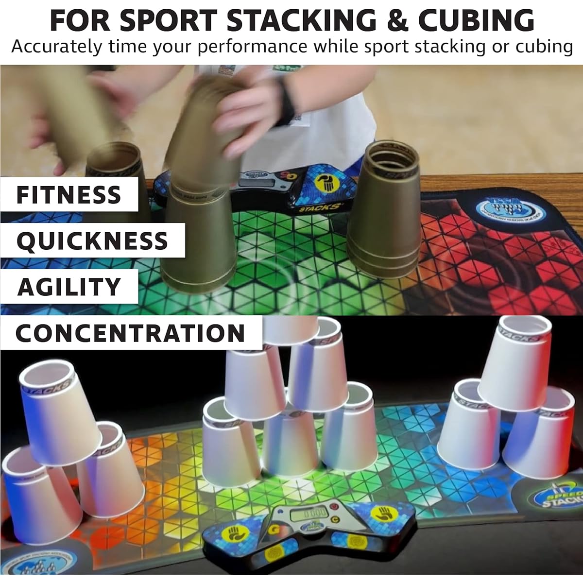 [Speed Stacks] Speed Stacks Stackmat Voxel Glow 03617 [Parallel import goods]