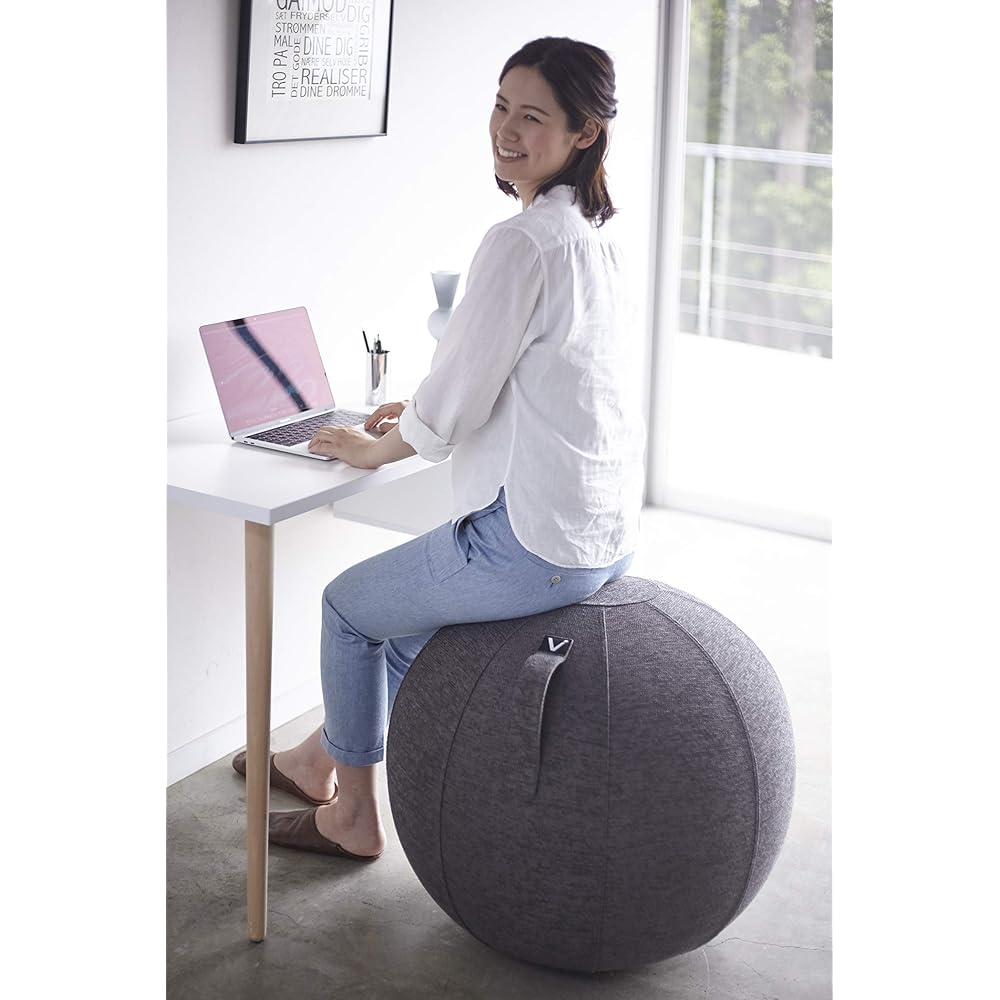 Yamazaki Jitsugyo (Yamazaki) Seating Ball Luno Chenille Charcoal Gray Approx. 65 x 65 x 65cm Vivora LUNO CHENILLE 801