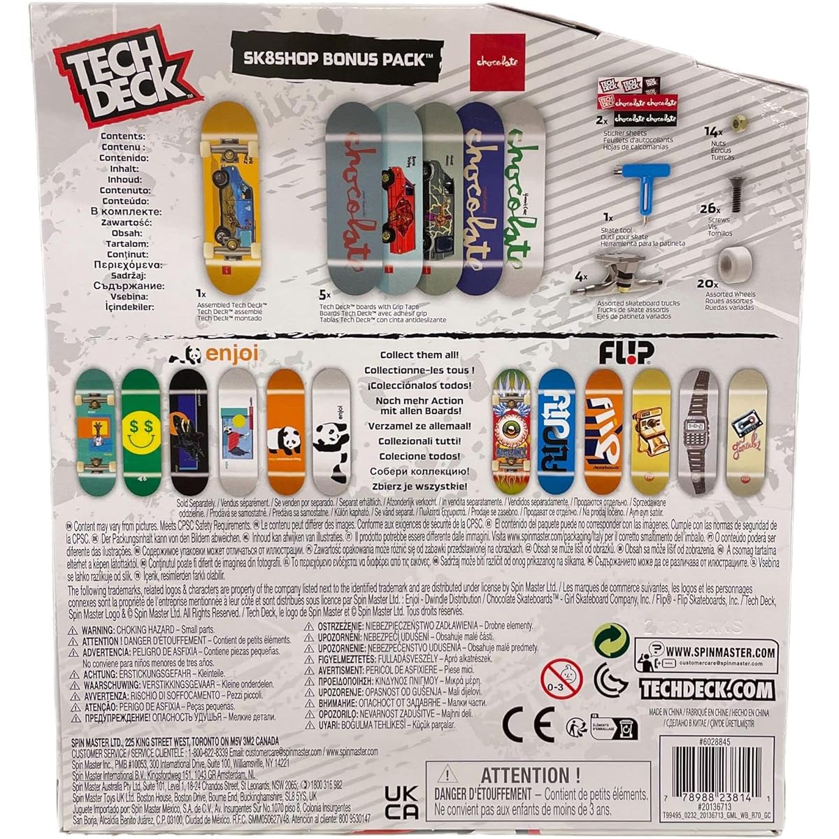 TECH DECK SK8shop Bonus Pack Mini Finger Skateboard Multipack 2022 Series (Chocolate (Sk8shop Bonus Pack))