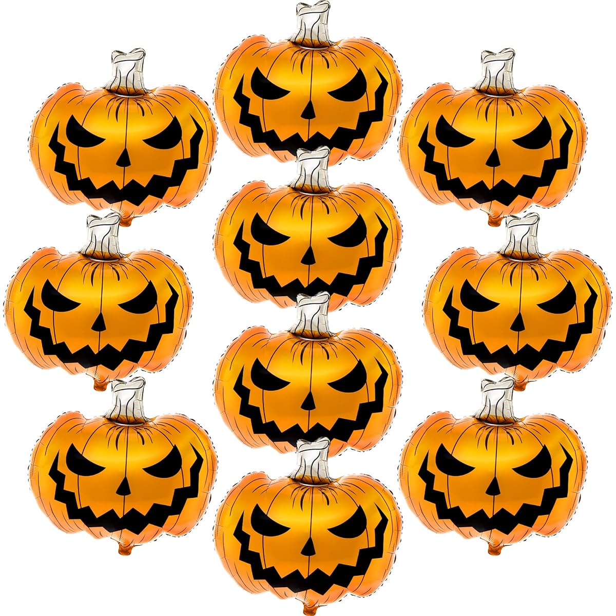 Pumpkin foil balloons 10 pack