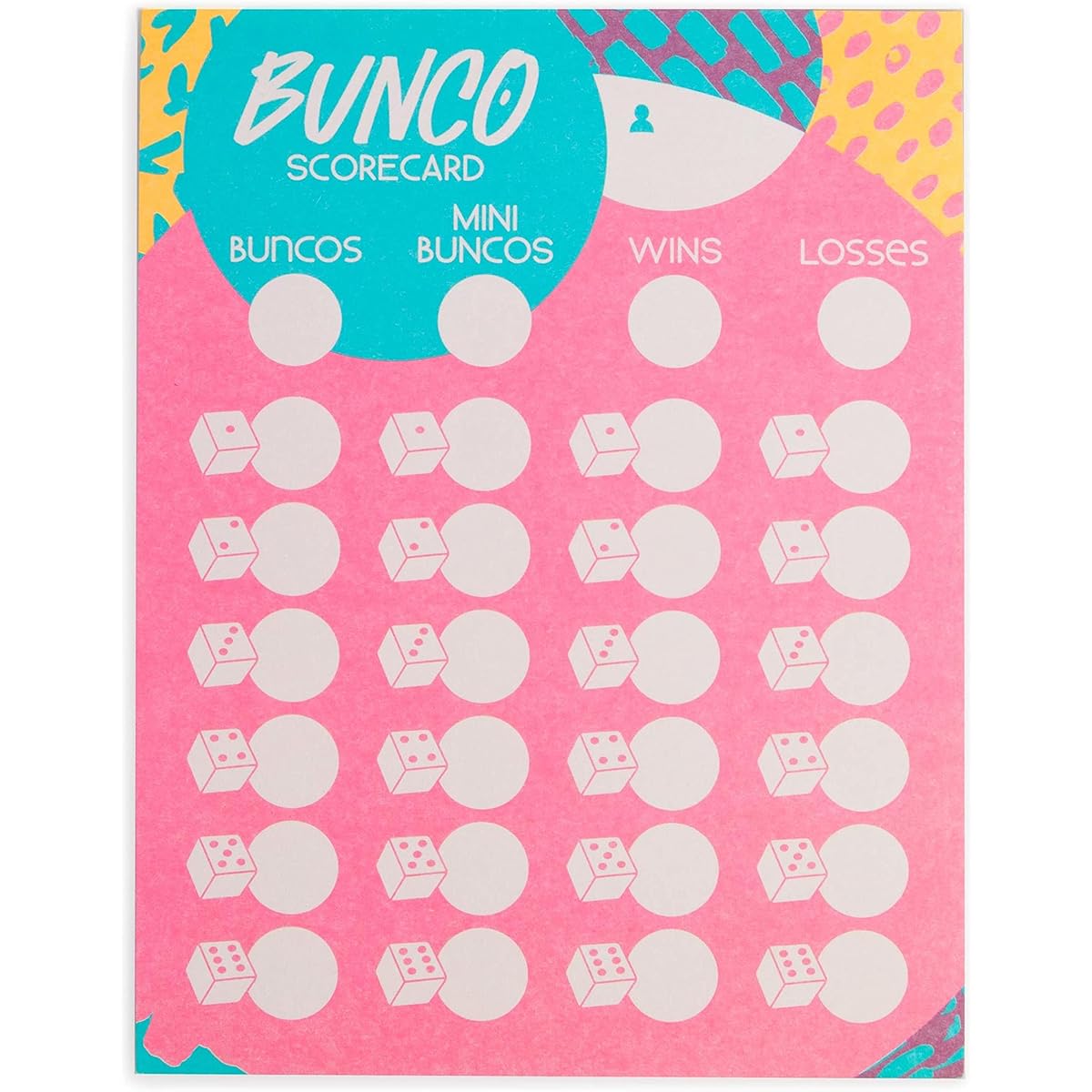 Bunco Score Sheet Refills - 75 Scoreboards & 25 Table Sheet Tally Pads - Essential Party Supplies, Fun Learning Activities & Extra Game Pieces for Family Nights, Rec Rooms, Fundraisers