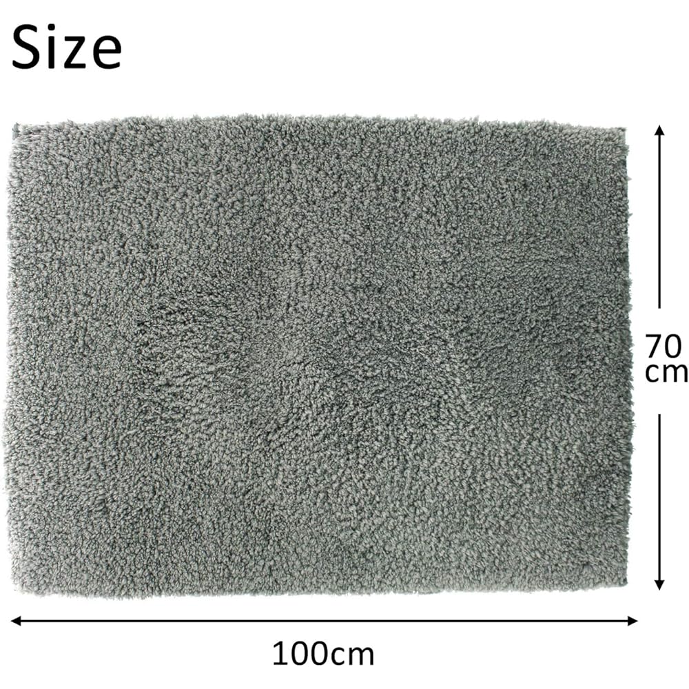 Hashizume Shoten Bathroom Foot Wiping Mat Gray Approx. 70cm x 100cm Angel Step Bath Mat