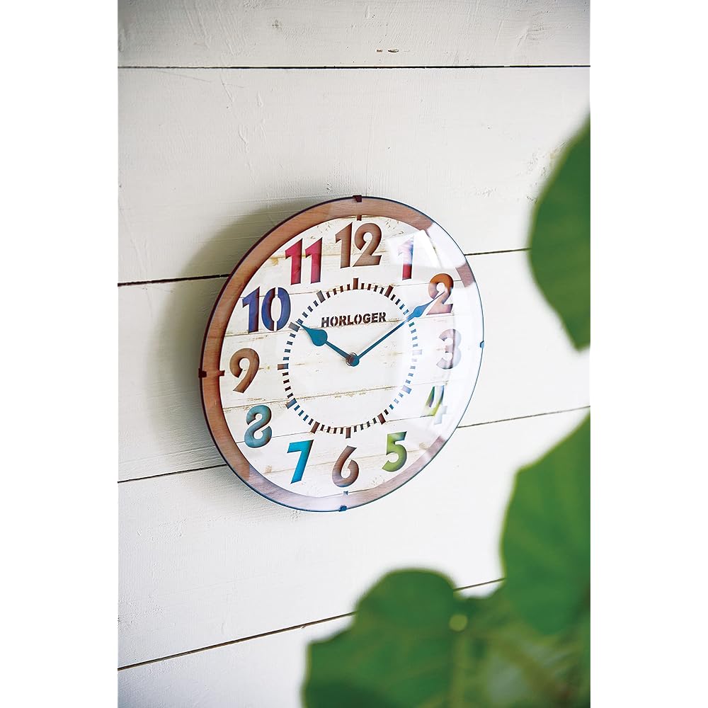 Interform Wall Clock Radio Clock Forli CL-8332WH Colorful Rainbow Diameter 30cm