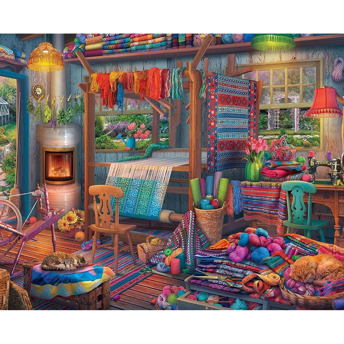 Springbok's 1000 Piece Jigsaw Puzzle Weaver's Cottage Made in the USA Unique Cut Pieces