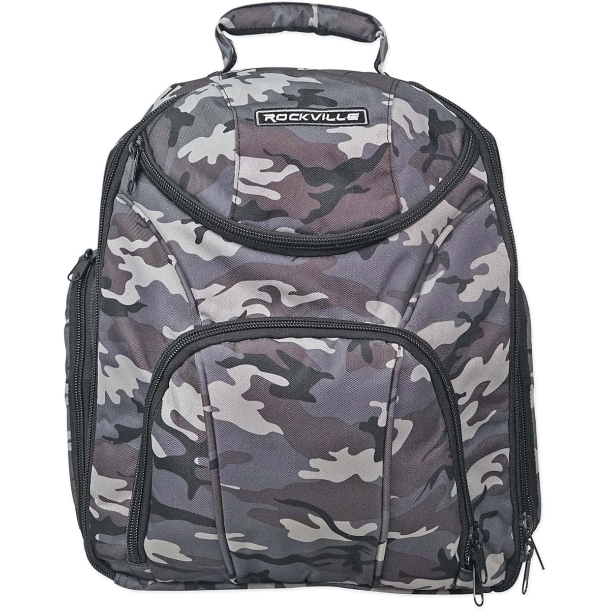 Rockvilie DJ Mixer Case Travel Camo Backpack Bag Fits 19" W x 20" H x 13" D