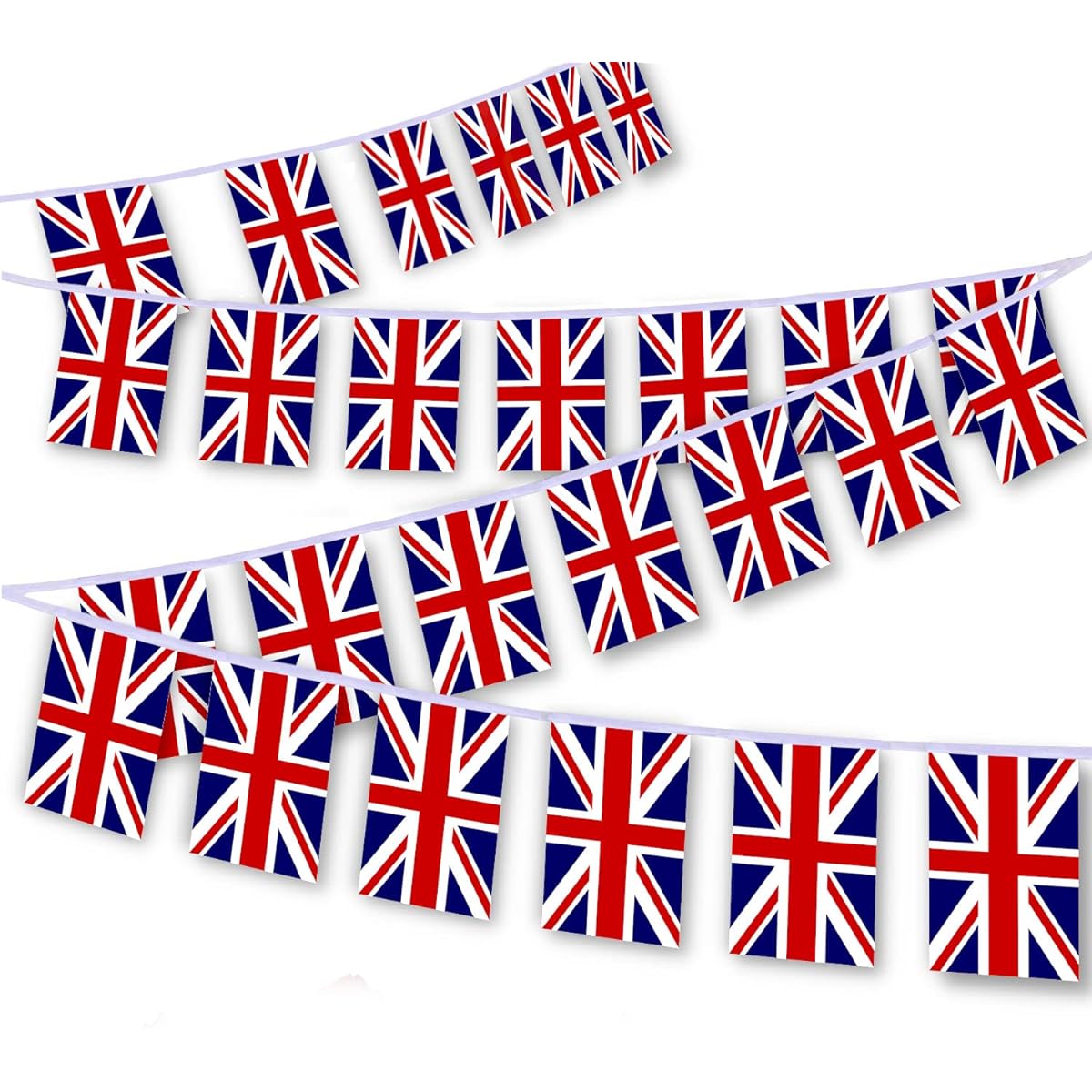30 Pieces England Flag String 32ft English Bunting British Decorative Banner for Outdoor/Indoor/Patio/Garden Decoration