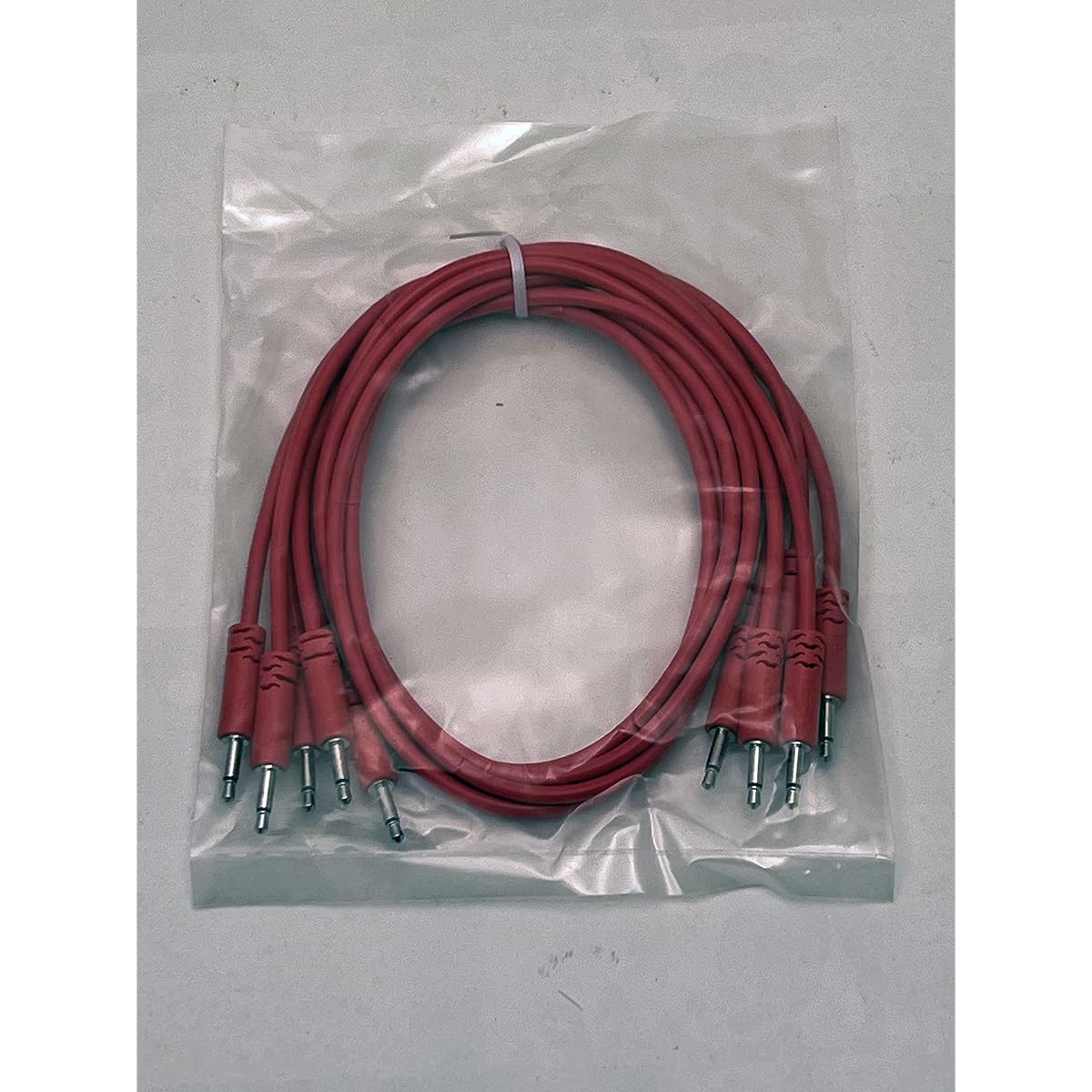 Starving Students Music Supplies Luigis Modular Supplies Spaghetti Eurorack Patch Cables, 5 Pink Cables, 24" (60cm)