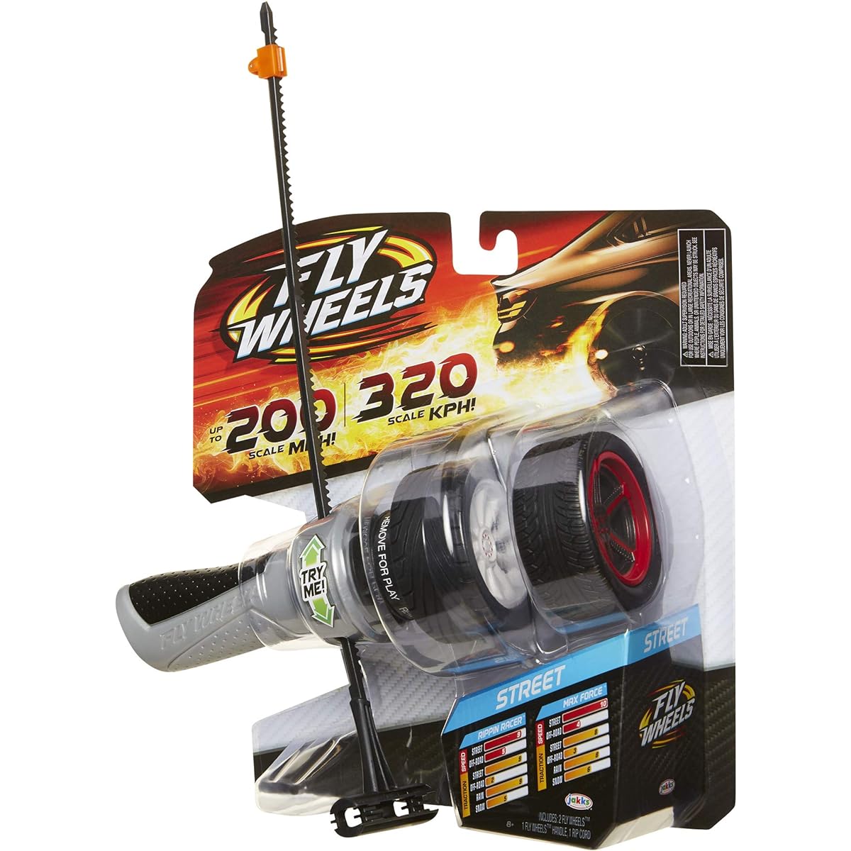 Flywheel Launcher + 2 Street Wheels - Rip up to 200 scale MPH High Speeds Amazing Stunts & Jumps up to 30 Feet All Terrain Action: Dirt, Mud, Water, Snow - One of the Hottest Wheels