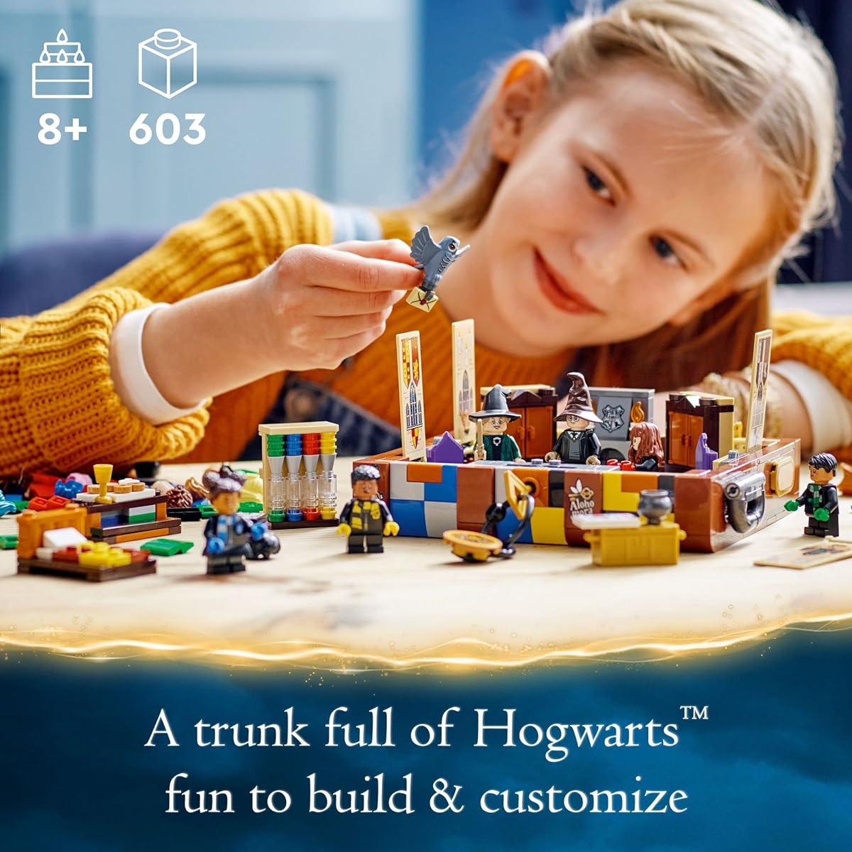 LEGO Harry Potter Hogwarts Magical Trunk 76399 Building Kit; Cool, Collectible Toy Featuring Popular Character Minifigures from The Harry Potter Movies; Great Gift for Kids Aged 8+ (603 Pieces)