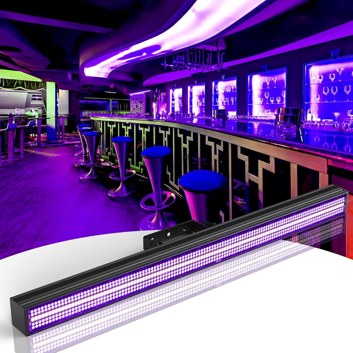 Stage Light Bar 720 LED 150W RGB DJ Light Bar Wall Washer Light DMX Control & Self Propelled Stage Lighting for Indoor Disco Party Church Birthday Bar Wedding