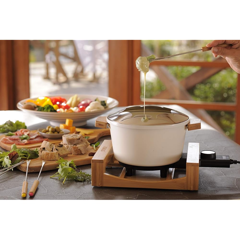 Princess Table Fondue & Fry Pure TableFondue&FryPure Tabletop Electric Pot Cheese Fondue Fryer Boiling Baking Stylish Popular Ceramic Present Gift Chocolate