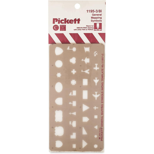 (General Mapping Symbols) - Pickett General Mapping Symbols Template, 1cm Scale (1195-3/8I)