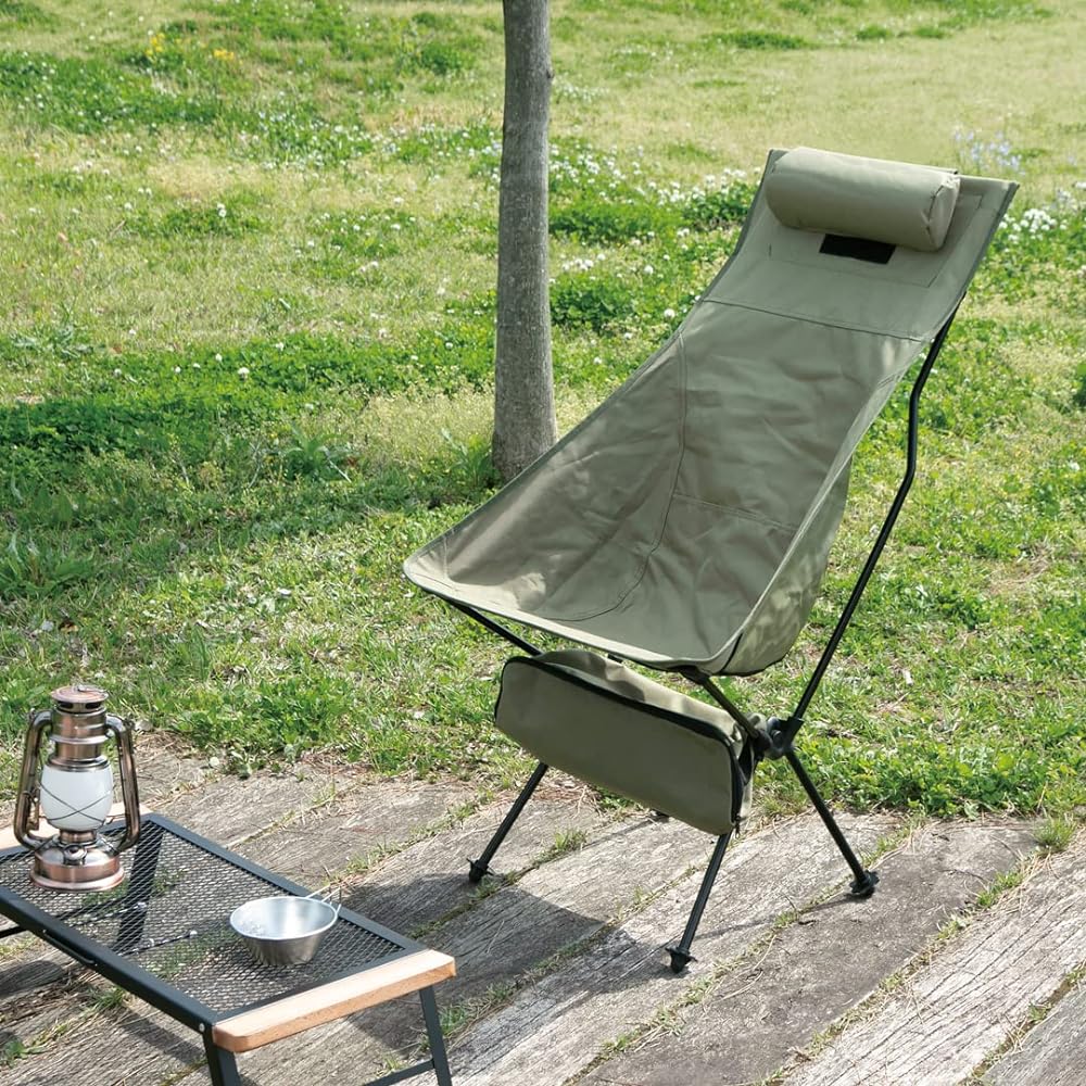 Takeda Corporation [Outdoor/Chair/Chair/Folding] Comfy Compact Chair High Back Green GR CHC20-53(GR) 60×68×98