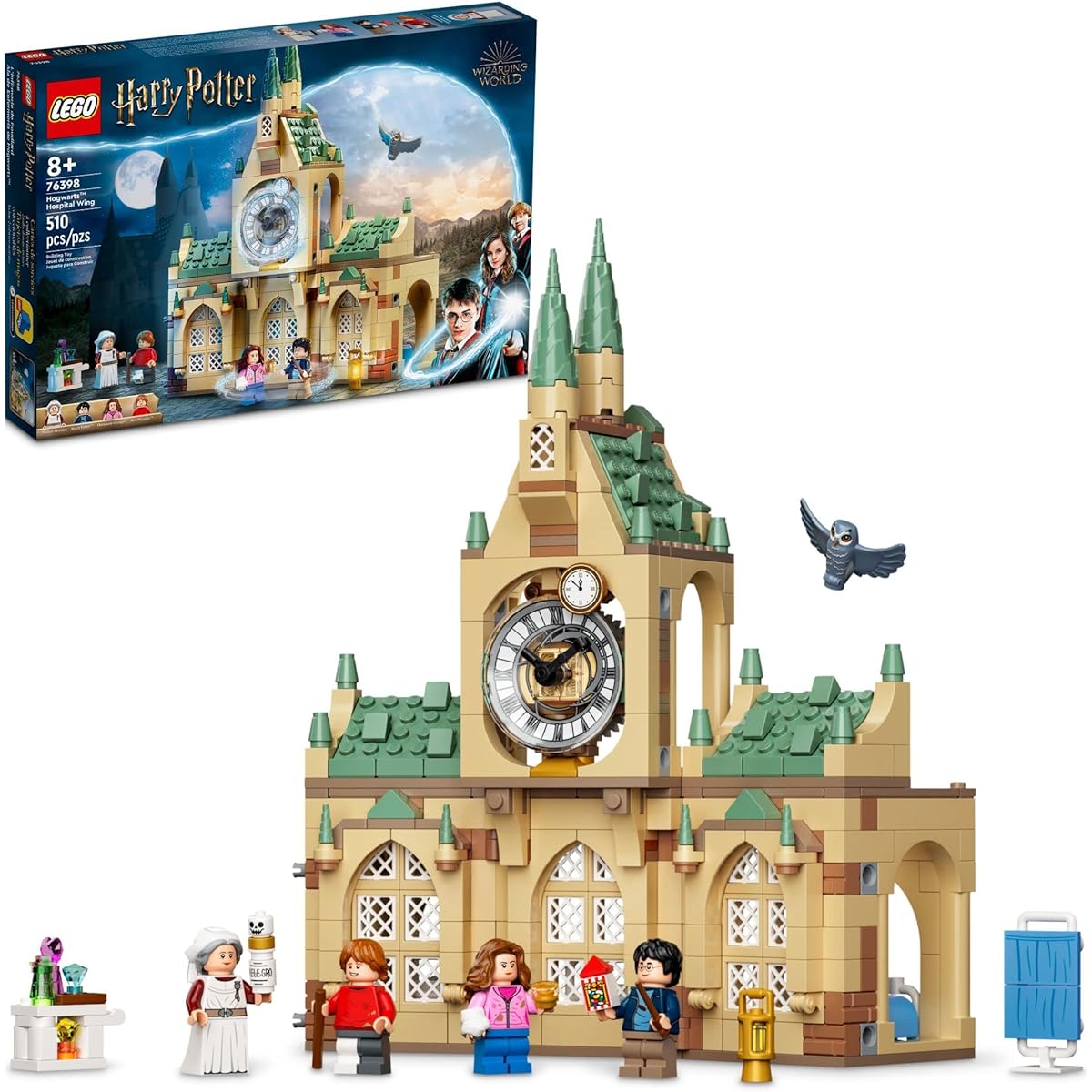 LEGO Harry Potter Hogwarts Hospital Wing 76398 Building Kit; Cool, Collectible, Magical Gift for Kids Ages 8+ (510 Pieces)
