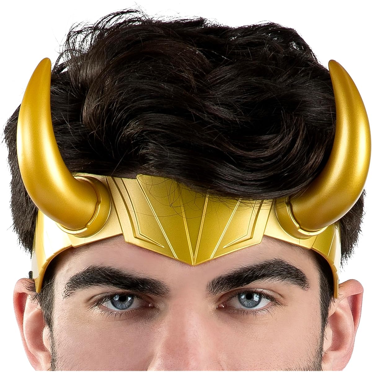 Marvel Loki Official Adult Headpiece – Plastic Headpiece with Elastic Strap