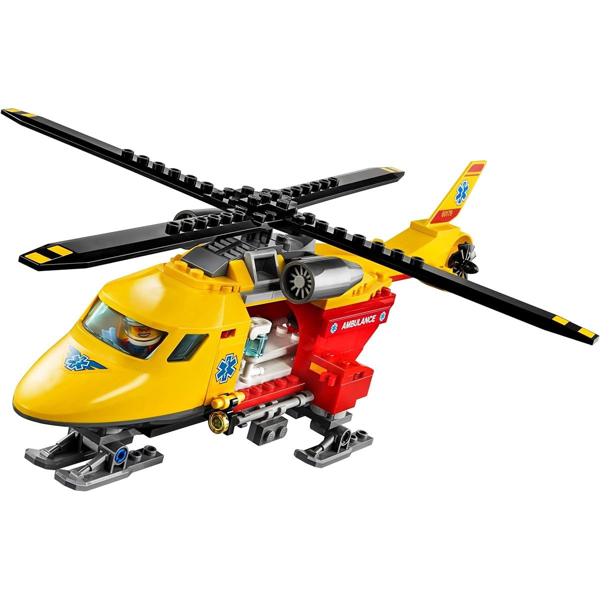 LEGO City Great Vehicles Ambulance Helicopter 60179 Building Kit (190 Piece)