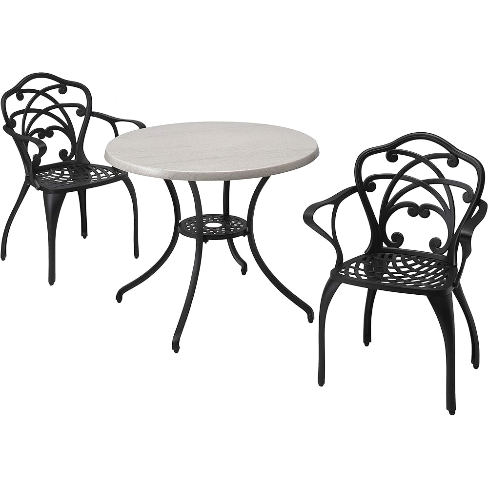 Takasho Garden Chair Leeds Single Chair Black Aluminum GSTY Outdoor GSTY-58CBK