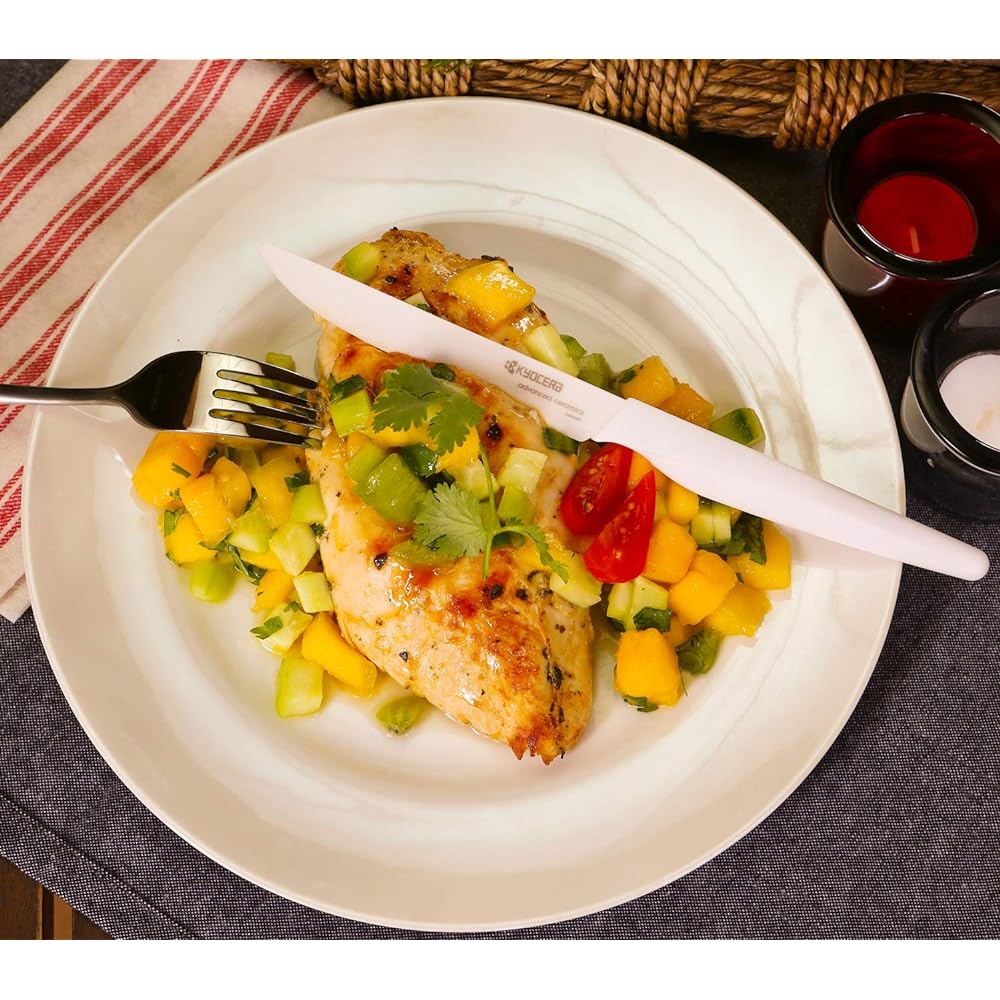 Kyocera Knife Fine Ceramic White Blade Length 11cm Steak Knife Set of 2 Kyocera FKS-2110W-WH