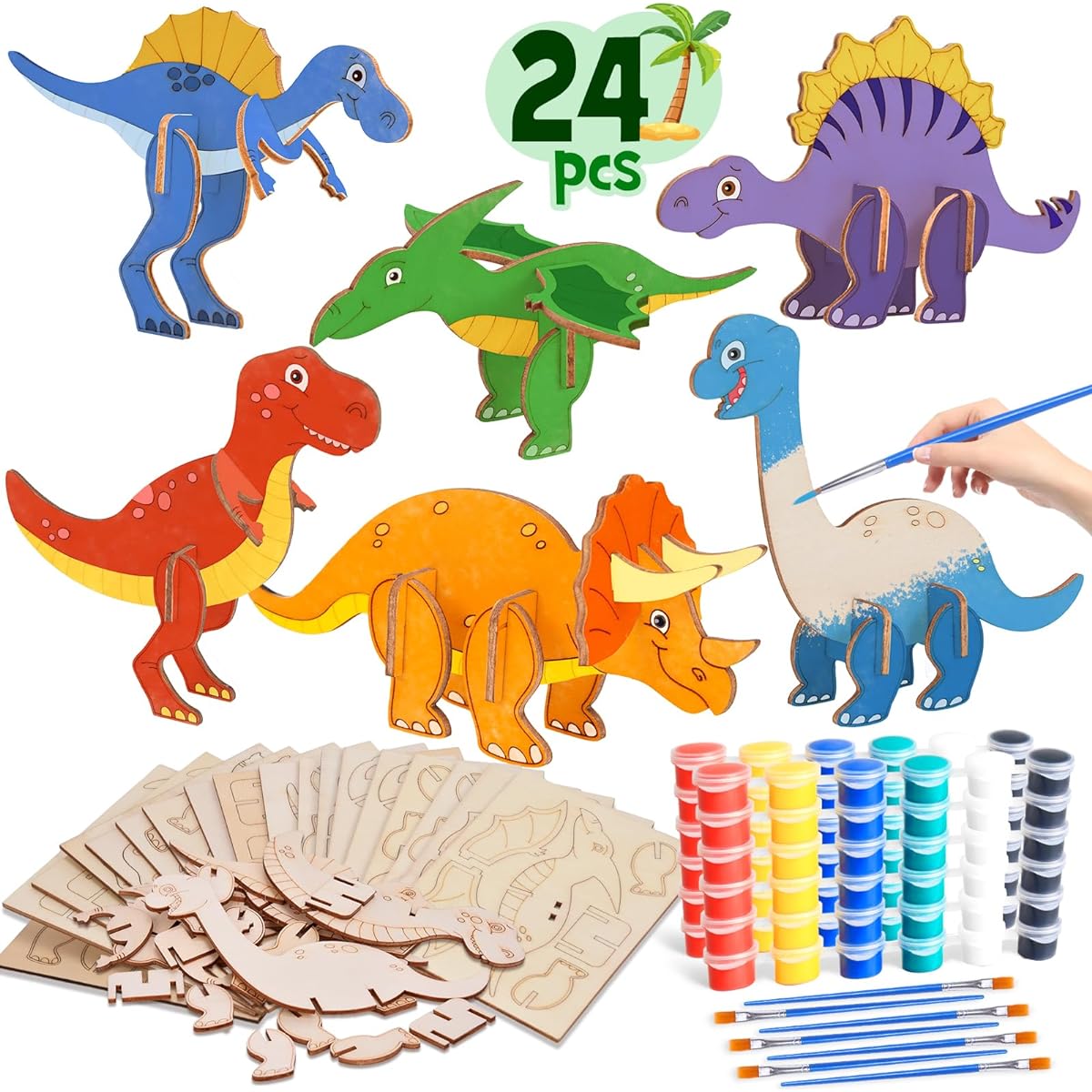 Dinosaur painting kit 24 pieces
