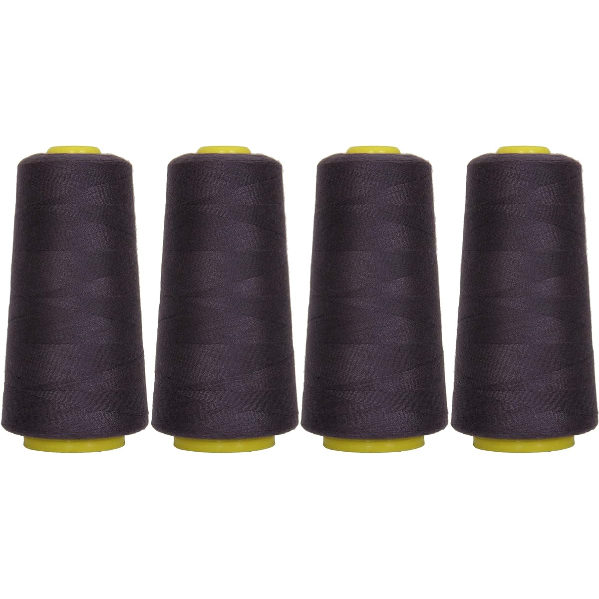 Threadart Polyester Serger Thread - 2750 Yards 40/2 - Dark Navy - 56 Colors - 4 Cone Bundle Pack