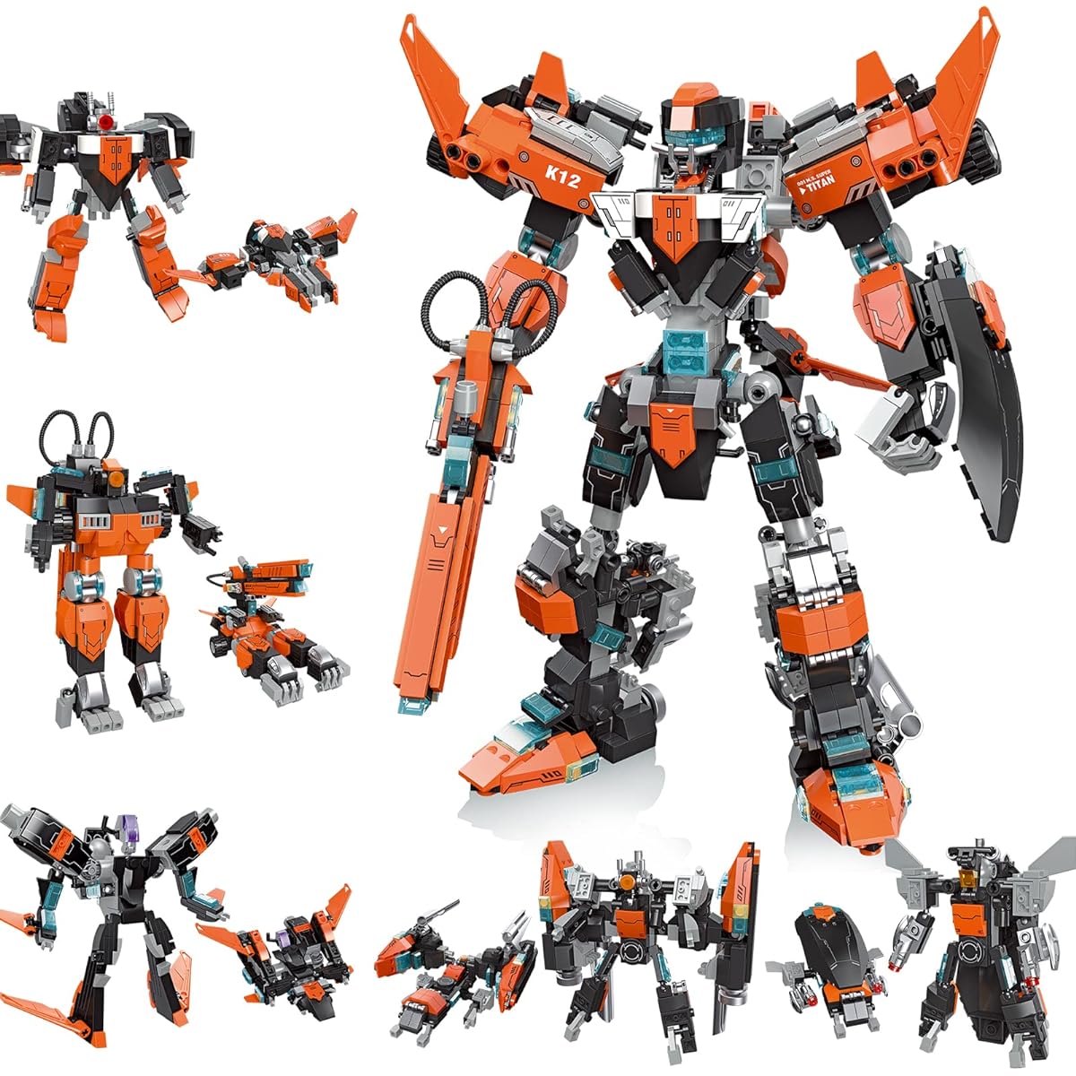 QwlJYfv STEM Robot Toys Building Set 10 in 1 Robot Toys for Boys Ages 8-14 Creative Gifts 6 7 9 10 11 12 (996 Pieces)
