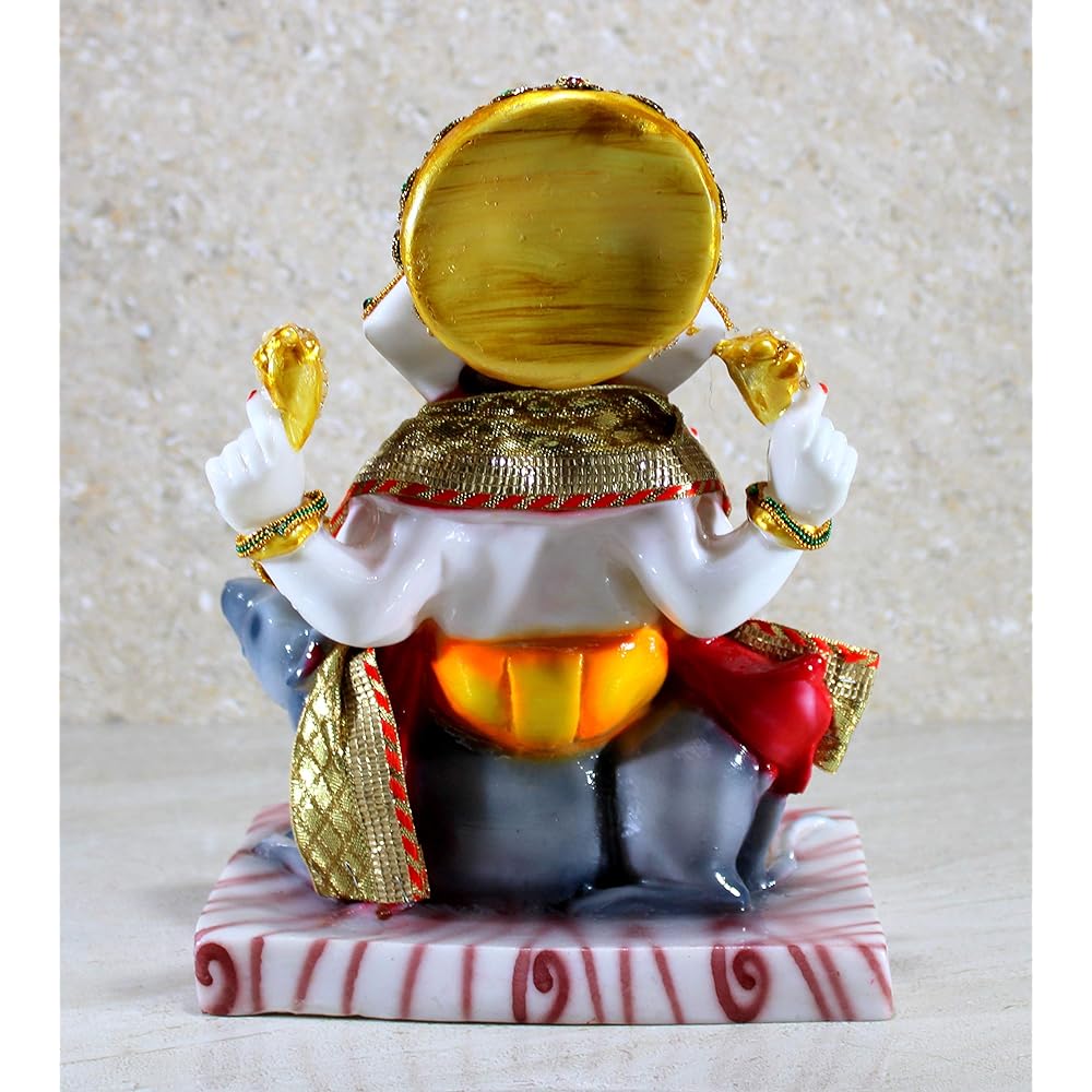 eSplanade Ganesha Ganpati on Rat Murti Idol Statue Sculpture (11")