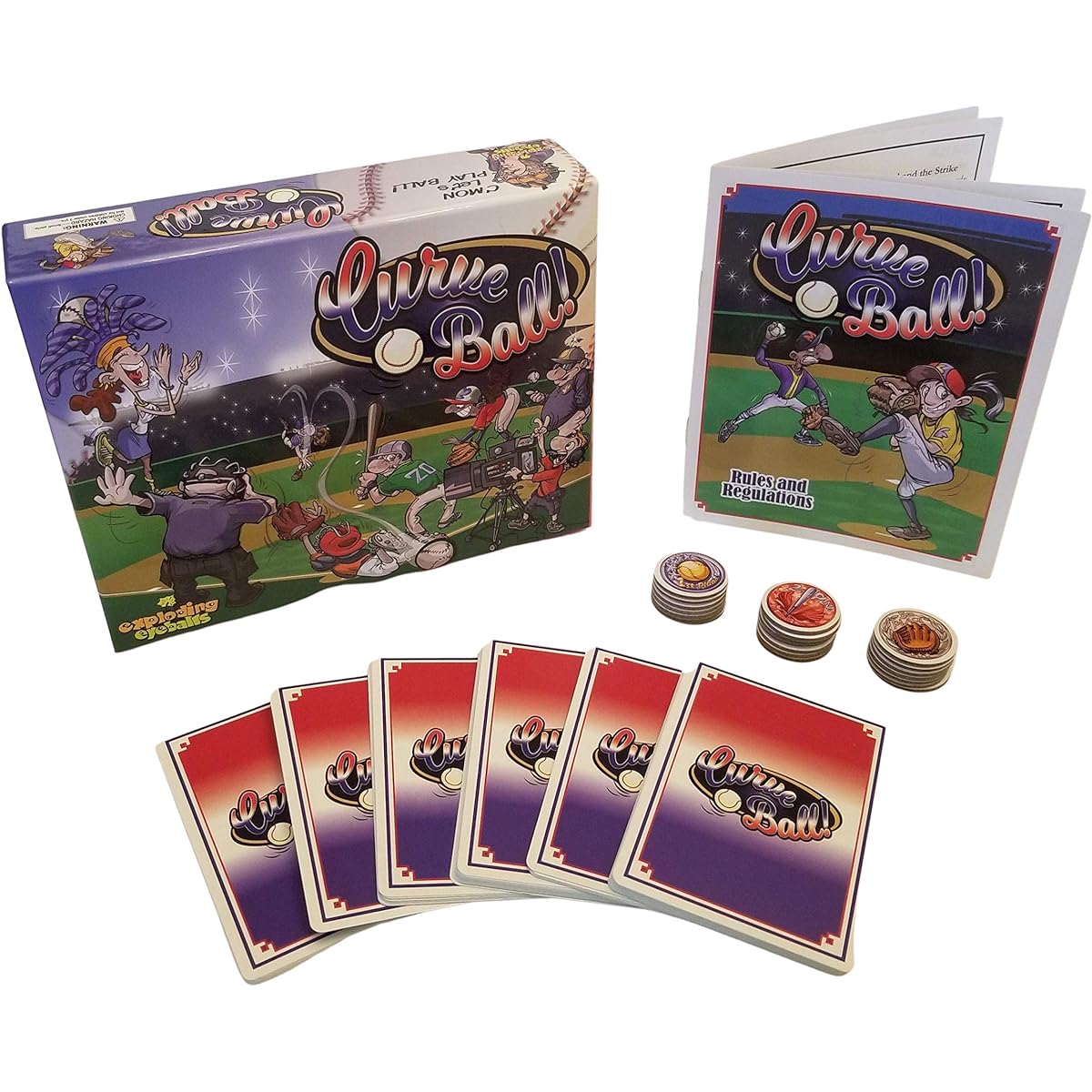 Exploding Eyeballs Curve Ball Baseball Card Game | For Baseball Fans, Families, and Kids