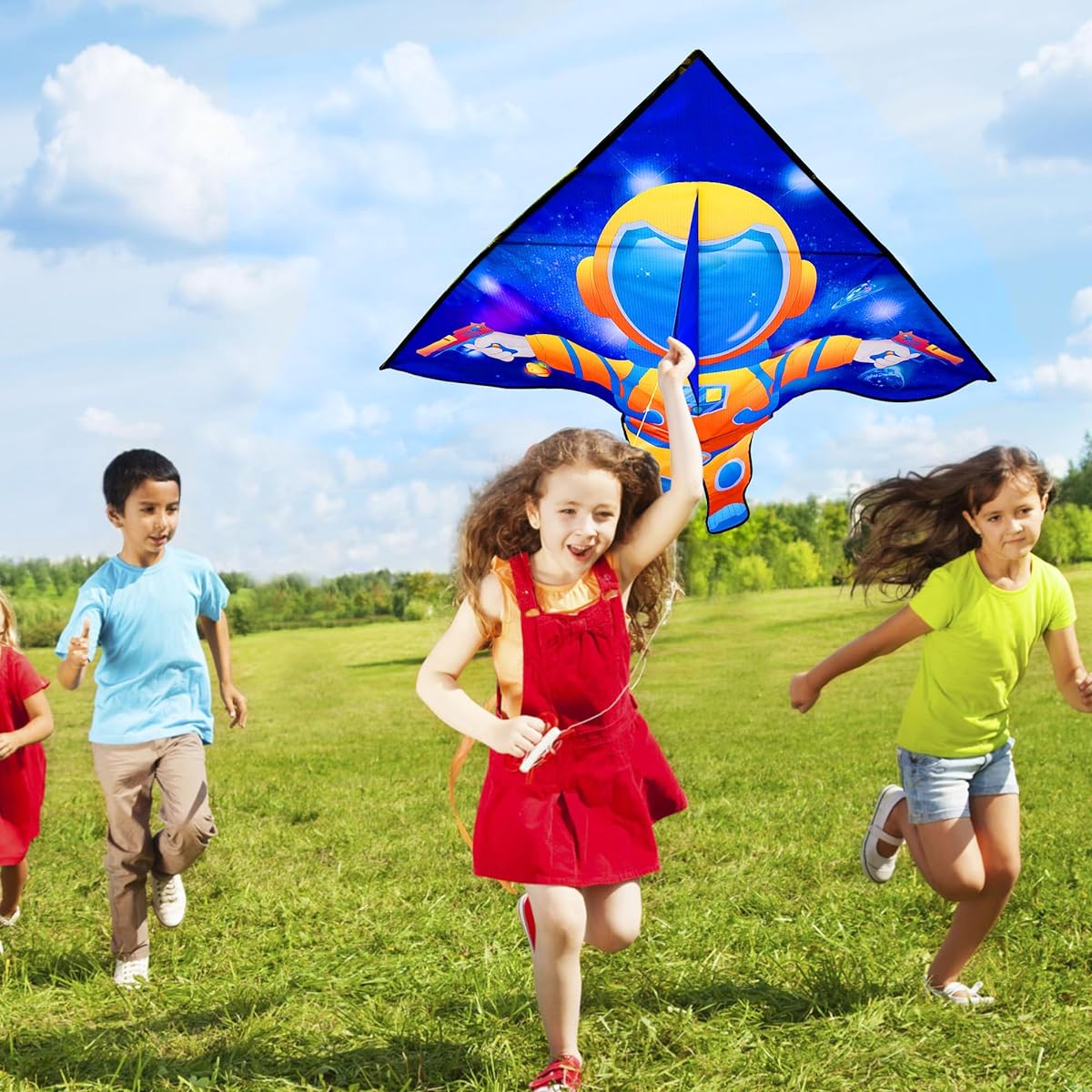 HONBO New Astronaut Kite Large Delta Kite for Children & Adults 4-8 9-12 13-18 Easy to Fly Kite Beginner Kite for Children
