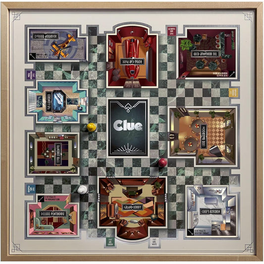 WS Game Company Clue Luxe Edition with Solid Maple Wood Cabinet