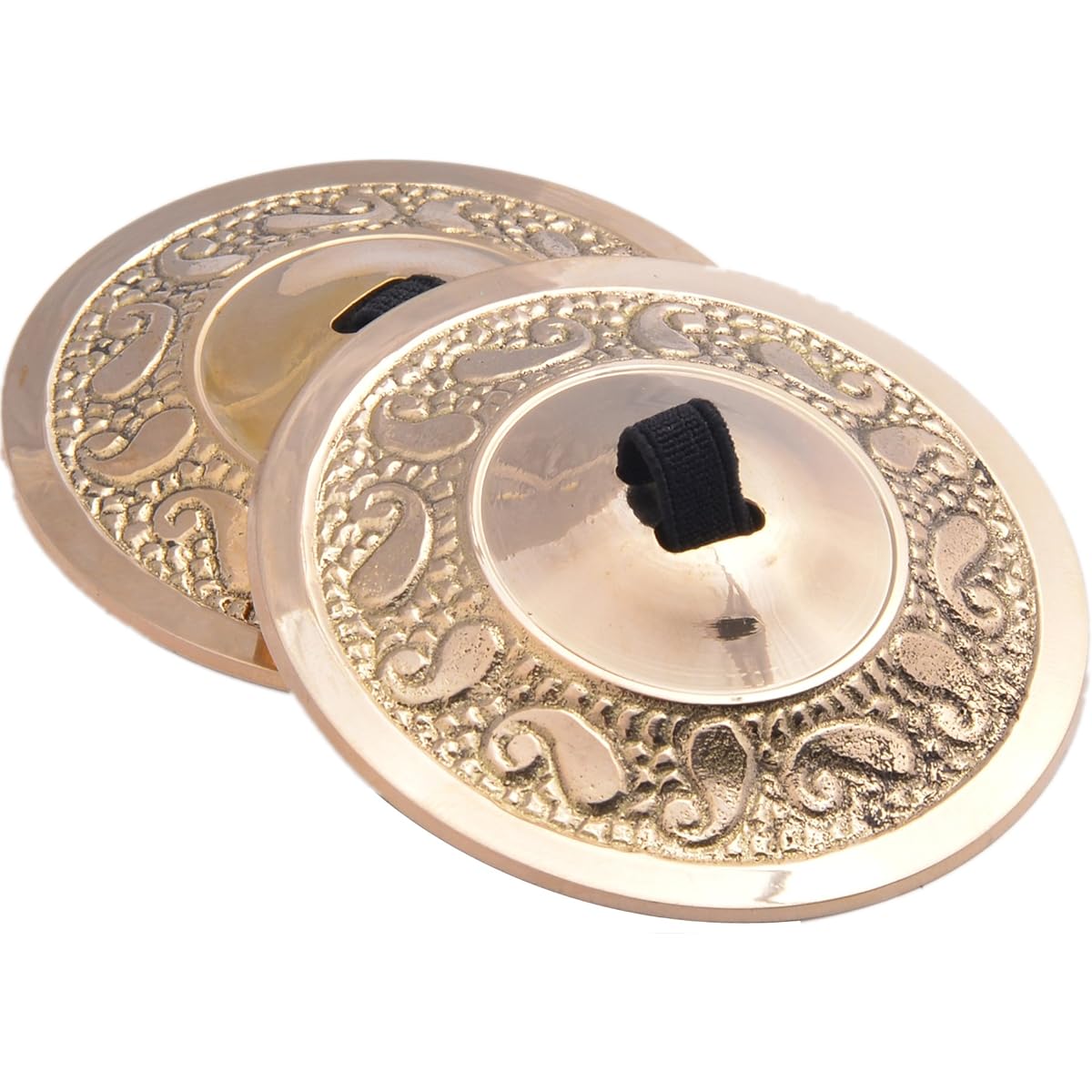 Wevez Women's 2 Pairs / 4 Pieces American Belly Dance Finger Jill/Sagatsu/Cymbal One Size Golden