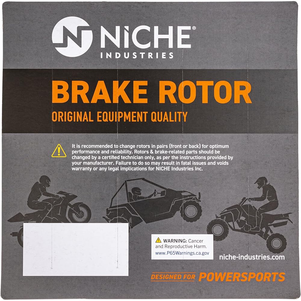 NICHE Brake Rotor for Yamaha Raptor 660R Banshee Wolverine Warrior Big Bear 350 Blaster 200 5LP-2582W-00-00