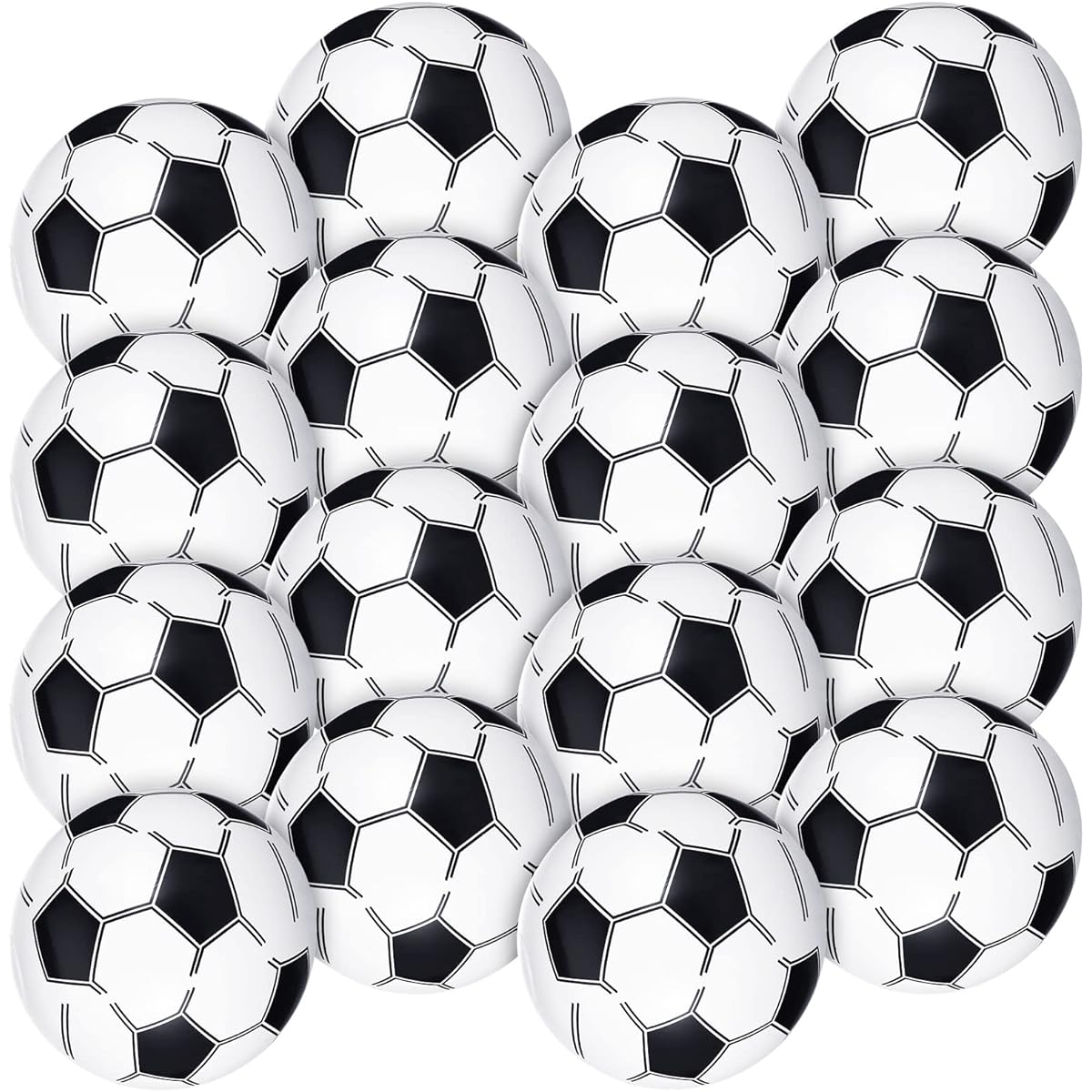 Chivao 12 Pack Inflatable Beach Balls 16 Inch Football Soccer Baseball Volleyball Summer Beach Swimming Pool Party Favors Games Beach Pool Party for Boys Girls