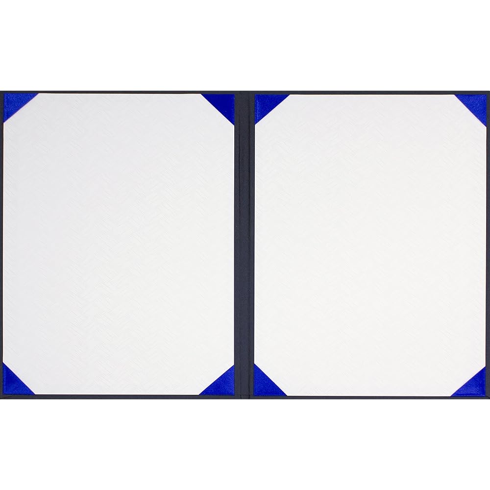 Great value [Set of 10] Issou Original Award File Certificate Holder BL281 [Dark Blue] Cloth Cloth Style A4