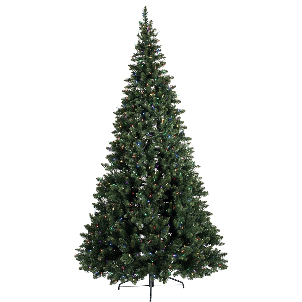 Vickerman 5.5' x 37" Chapel Pine Artificial Christmas Half Tree, Multicolor, DuraLite LED Lights
