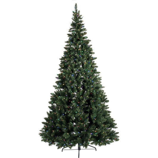 Vickerman 5.5' x 37" Chapel Pine Artificial Christmas Half Tree, Multicolor, DuraLite LED Lights