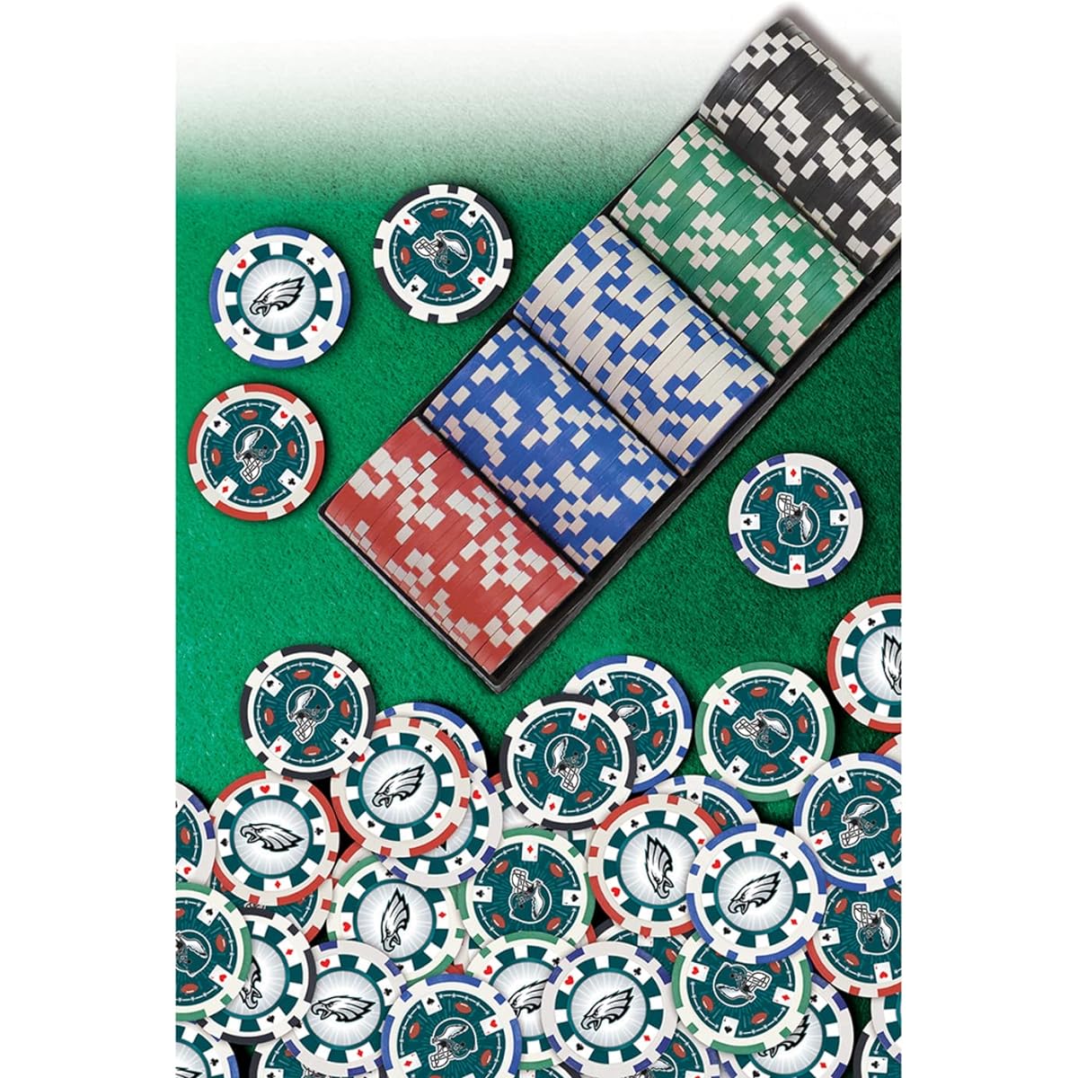 MasterPieces NFL Philadelphia Eagles Poker Chips 100 Pieces