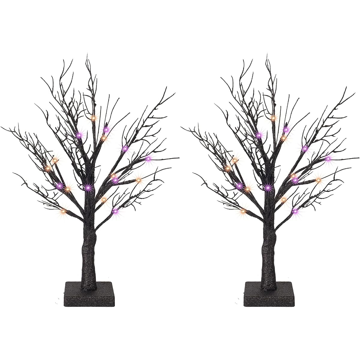 Dazzle Bright Lighted Halloween Birches Tree Decor (2 Pack)