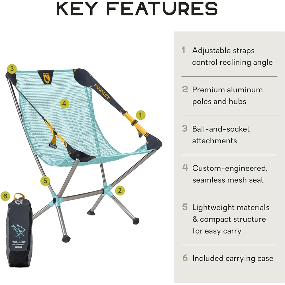 NEMO Moonlight Recliner Chair Hazy Aqua NM-MLCH-HA