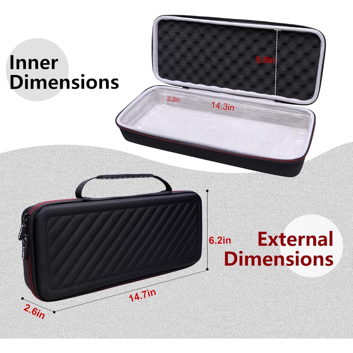 LTGEM EVA Hard Case for Hercules DJ Control Mix - Travel Protective Carry Storage Bag