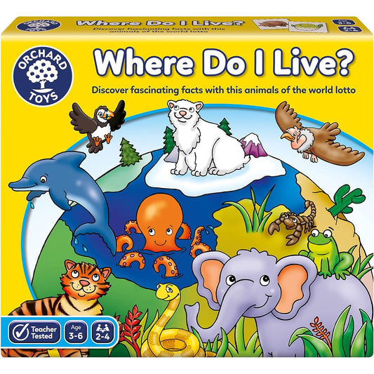 Orchard Toys"Where Do I Live" Lotto Game