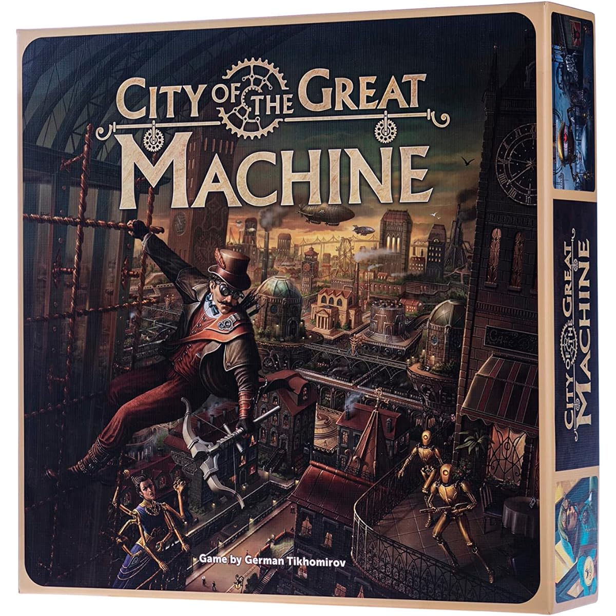 City of The Great Machine Board Game | 1-4 players | Ages 14+ | Steampunk | One-to-Many | Hidden Moves | Co-op & Solo | Average play time 45-90 minutes