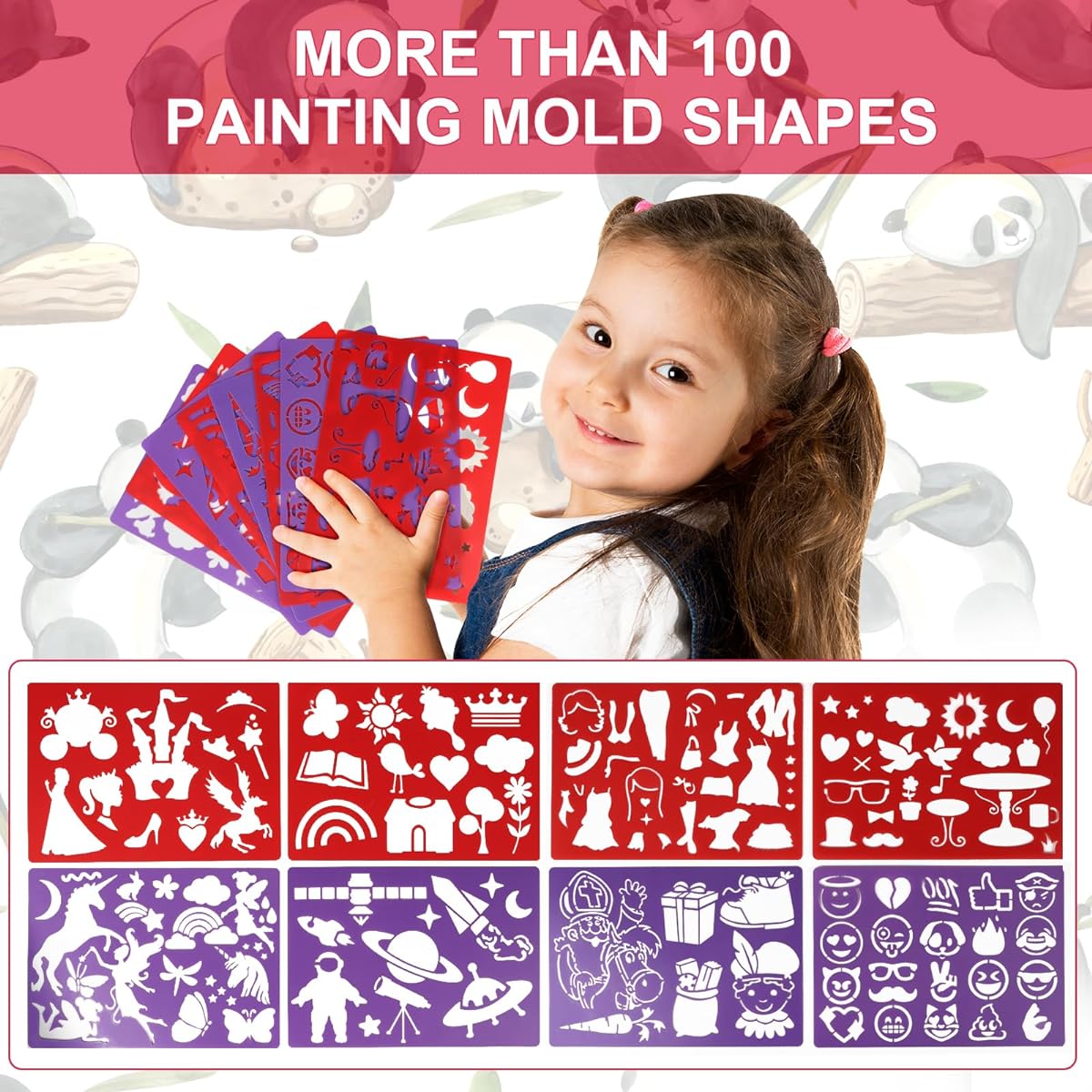 Erasable Doodle Book Set for Children (Panda)