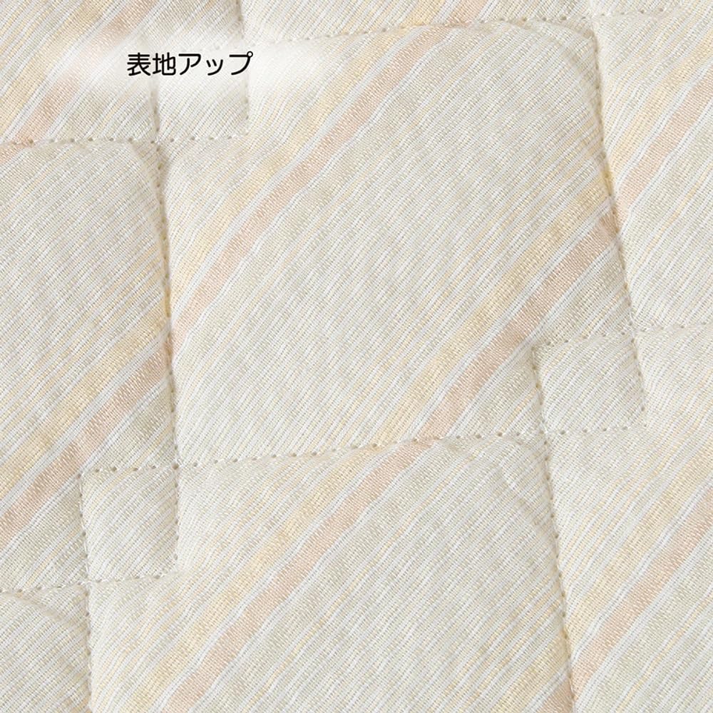 nishikawa [Nishikawa] Bed Pad Double 100% Cotton Smooth and Refreshing Shijira Light Stripe Beige PIQ0605413BE