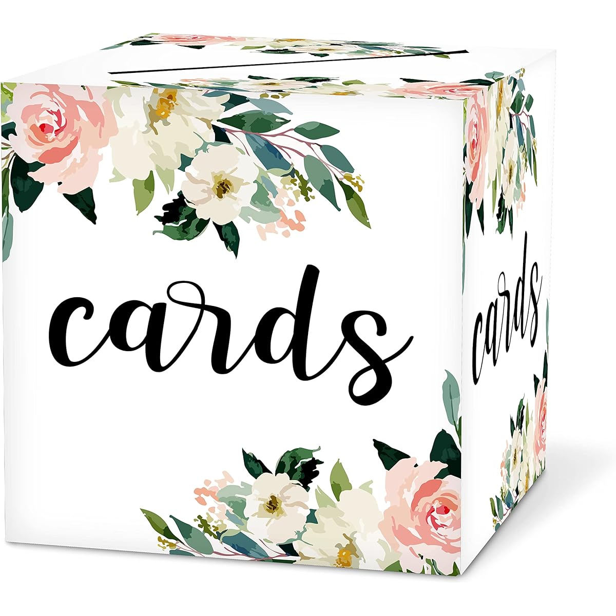 Flower Card Box for Wedding/Birthday/Baby/Bridal Shower/Engagement/Graduation/Retirement/Anniversary/Party Favors/Decoration/Money Bank - 1pc (009 HUA)