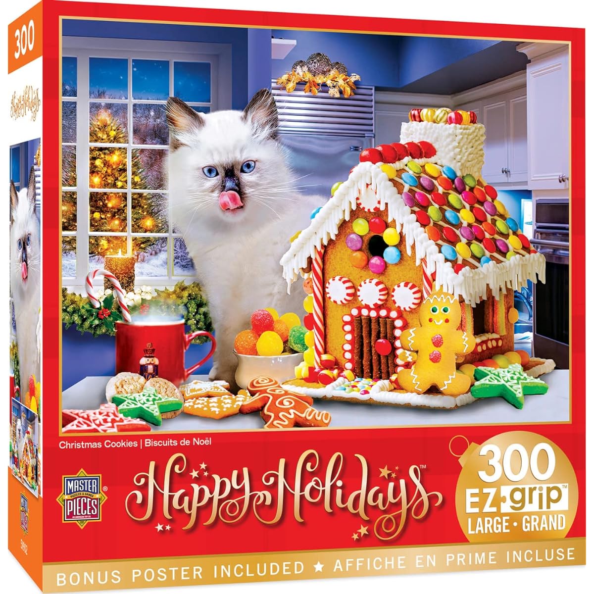 Baby Fanatic MasterPieces 300 Piece EZ Grip Jigsaw Puzzle - Christmas Cookies - 18"x24"