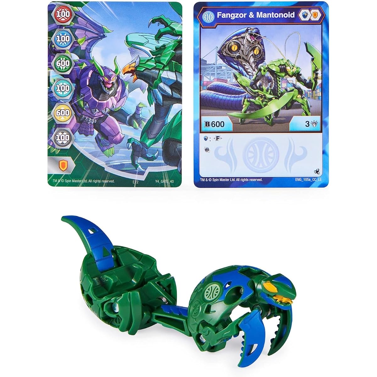 Bakugan Densetsu 2023 Fangzor x Mantonoid 2-Inch Core Collector Figure and Trading Card