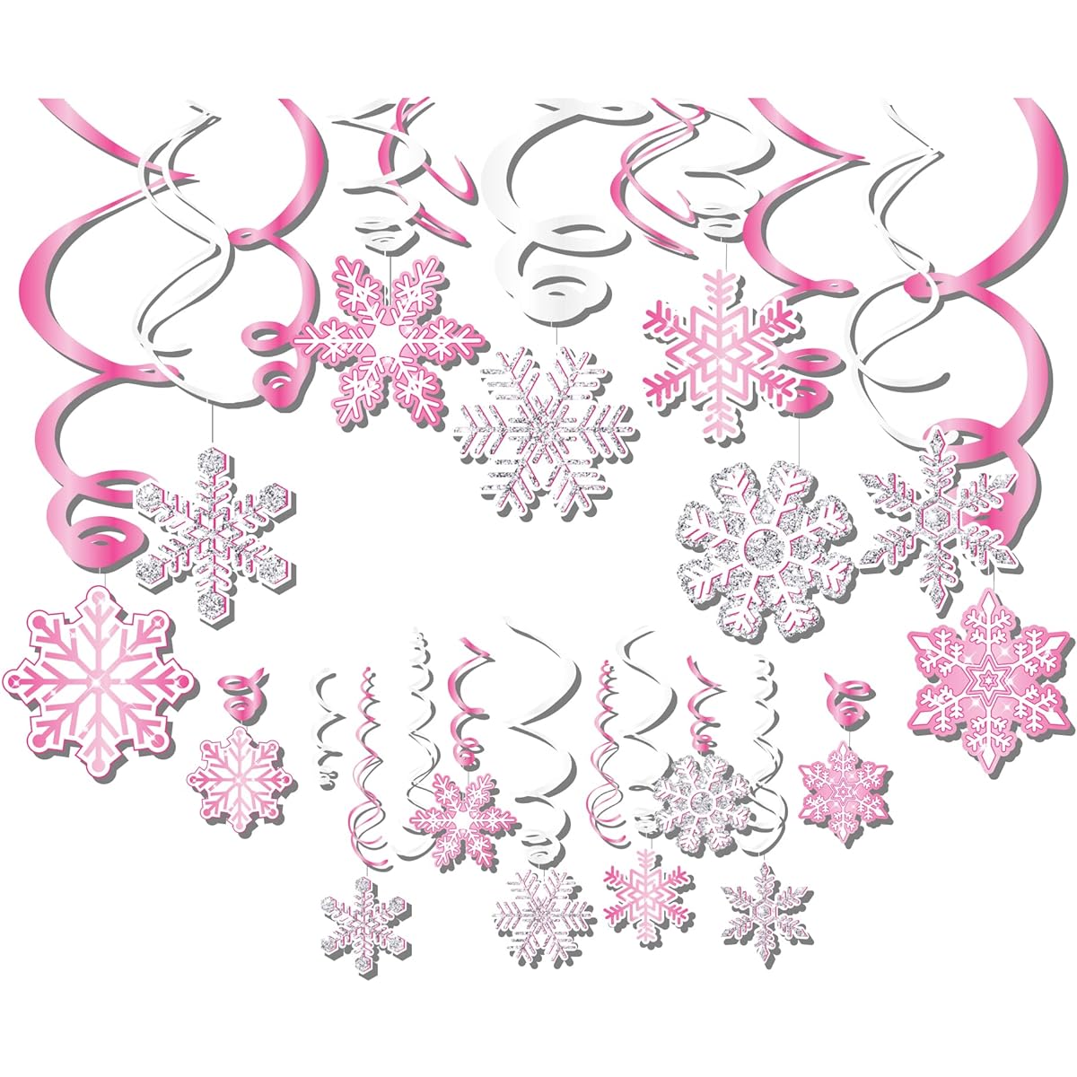 Winter Party Decoration Snowflake Hanging Swirl Decoration Christmas Party Decoration Birthday Theme Party Baby Shower
