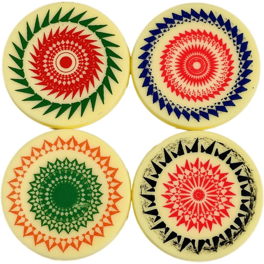 Pam Herbals Desert 8mm Carrom Striker for Smooth Carrom Board Games & Tournaments (4 Pack)
