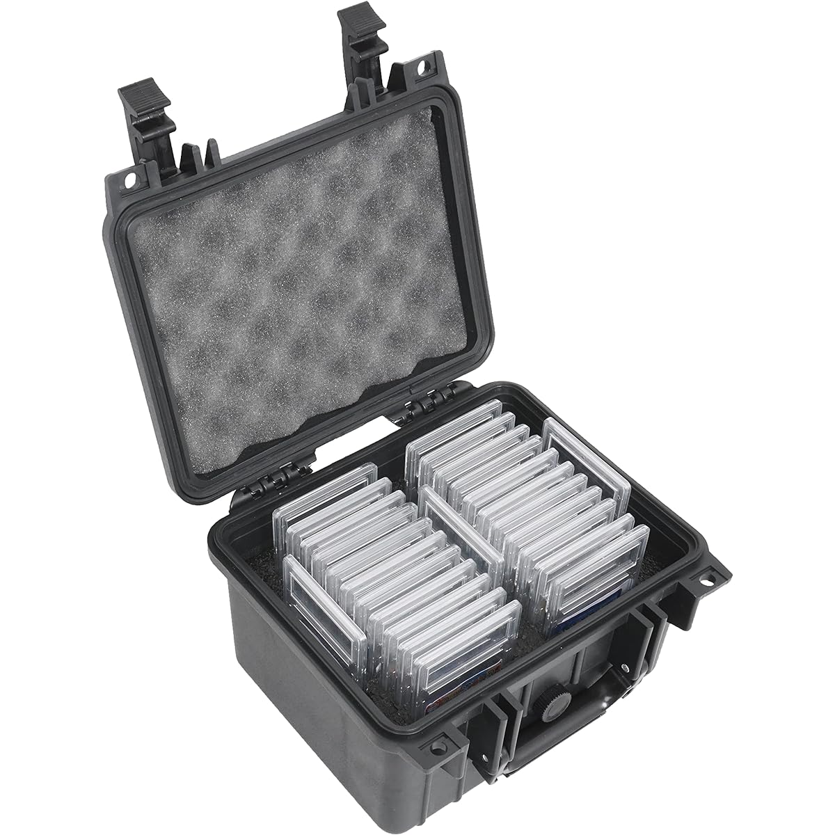 Case Club 25-41 Graded Card Slab Carry Case - Slotted Storage Fits PSA/BGS/FGS/SGC Graded Slabs - Sports/Trading Collector Box for Graded Cards - Travel Holder for Slabs/Sleeves/Loose Cards